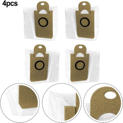 Vacuum Cleaner 4pcs Dust Bags. Compatible For Laresar L6 Nex. Robot Vacuum Cleaner Spare Parts Replacement Accessories