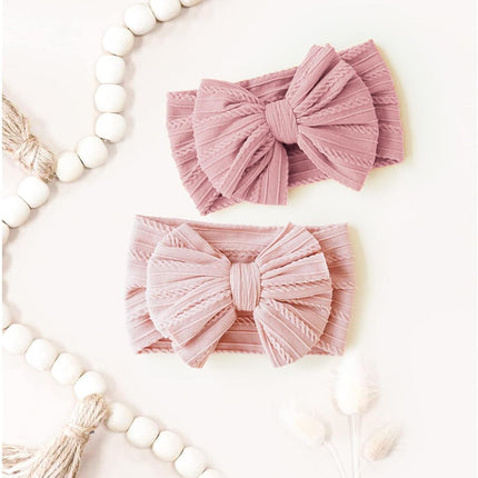 Handmade Baby Headbands Soft Stretchy Nylon Hair Bands with Bows for Newborn Infant Baby Toddler Girls