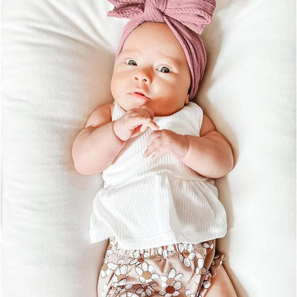 Handmade Baby Headbands Soft Stretchy Nylon Hair Bands with Bows for Newborn Infant Baby Toddler Girls