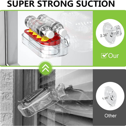 Clear Hummingbird Feeder,Hanging Hummingbird Feeder with Suction Cup Tabletop Humming Bird Feeder Bird Water Station Traywith 4 Feeding Ports, Easy to Clean and Refill Plastic Humming Bird Feeder