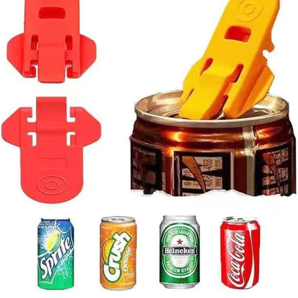 Simple can Opener, Easy Can Opener Soda Beer Can Opener, Manual Easy Can Opener Colorful Drink Can Protector Cap for Pop, Coke, Beer, Soda Aluminum Beverage (6pcs)