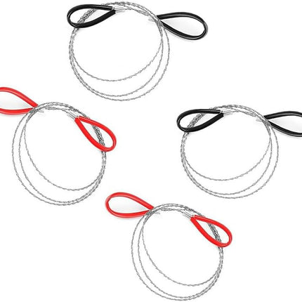 4Pcs Stainless Steel Wire Saw Emergency Saws,PVC Pipe Cable Saw Stainless Steel Wire Saw Hand Pocket String Rope Saw, Cable Saw Metal Wire Saw Hand Pocket String Rope Saw PVC Pipe Cutting Tool
