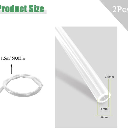 2 Pcs Silicone Tubing Hose for Automatic Drinking Water Pump Replacement Compatible with Electric Water Dispenser, Water Bottle Pump, and Water Purifiers for Efficient Water Dispensing