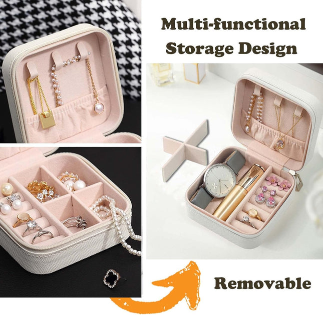 Travel Jewelry Case Bridesmaid Gifts Box 6 Pack Small Jewelry Box Mini Jewelry Organizer PU – product detail