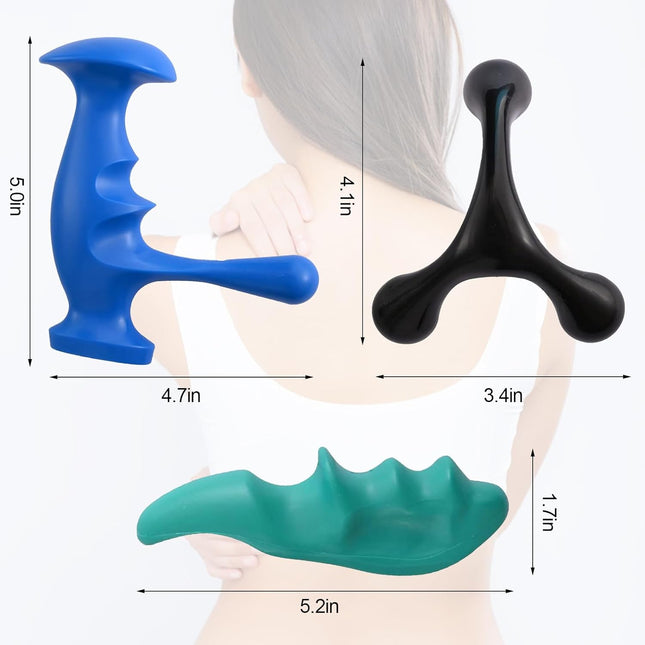 Manual Trigger Point Massage Tool and Thumb Saver for Full Body Deep Tissue Massage Set – product detail