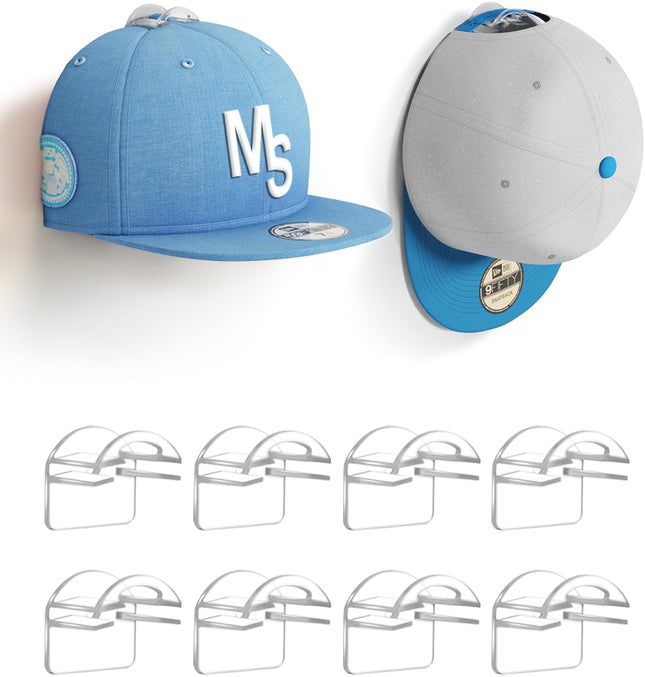 Adhesive Baseball Hat Hooks for Wall Caps Strong Holder Ball Cap Hanger Wall Mount Hat Display Rack Hats