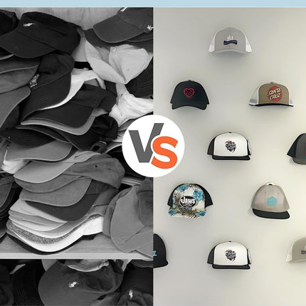 Adhesive Baseball Hat Hooks for Wall, Caps Strong Holder, Ball Cap Hanger Wall Mount, Hat Display Rack, Hats Organizer Accessories, Clear, 8-Pack