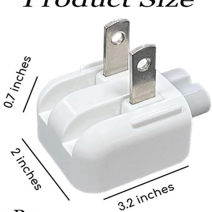 2Pcs Mac AC Wall Adapter Plug Duckhead – US Standard Wall Charger with Power Cord for MacBook, iBook, iPhone & iPod,Replacement AC Power Adapter Brick