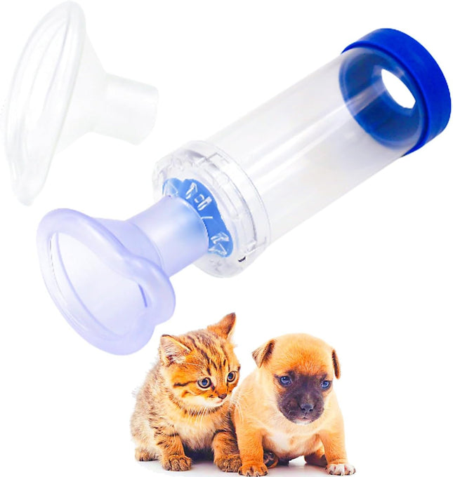 Cat Inhaler Spacer Aerosol Chamber Inhaler Spacer for Cat's Breathing & Delivering Medication Come with 2