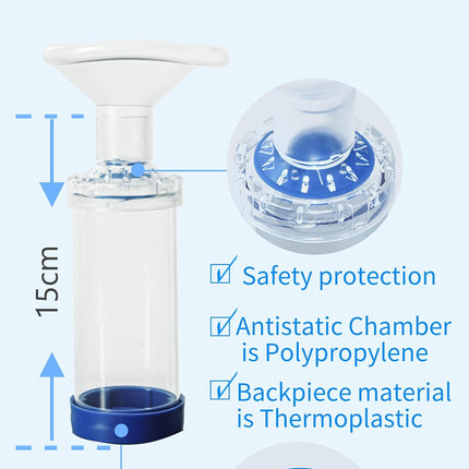 Cat Inhaler Spacer, Aerosol Chamber Inhaler Spacer for Cat's Breathing & Delivering Medication, Come with 2 Size Masks