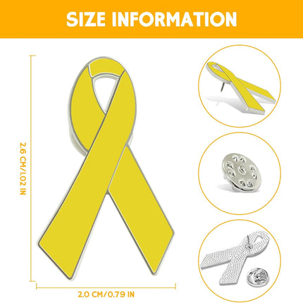 Yellow Ribbon Brooch Israel Hostage Women Men Bring Them Home Brooch Yellow Ribbon Breast Cancer Awareness Stand-Up Collar Brooch Support Campaign Charitable Donations Events Gift Items Accessories 2 pcs.