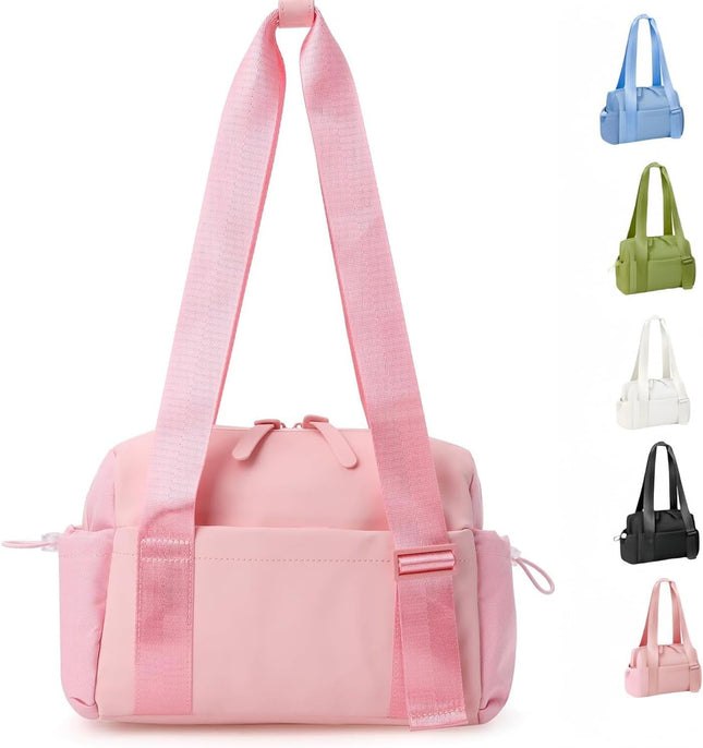 Mini Gym Bag for Women Small Duffle Bag with Wet Compartment Lightweight Waterproof Cute Tote for Girls