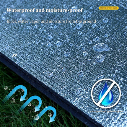 200*200CM Aluminium Foil Camping Mat, Insulating Waterproof Thermal Foam Sleeping Mat For Camping, Sleeping Roll Pad Of Aluminum Foil, Foldable Double-sided Tent Mat For Outdoor Camping Hiking Picnic