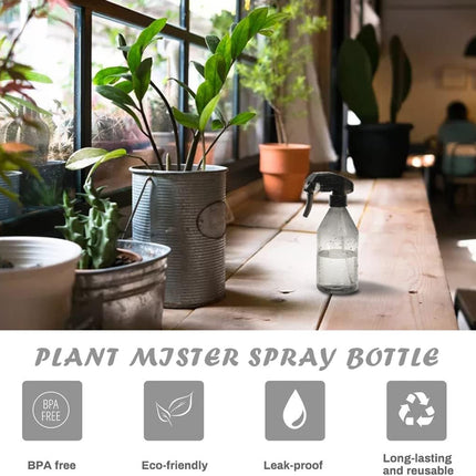 Plant Mister Water Spray Bottle - Fine Mist Spray Bottle for Flowers, Plants, Gardening, Cleaning Solutions - 10oz, Plastic