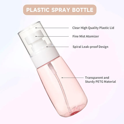 Spray Bottles Small Mini Travel Spray Bottle Continuous Mister Small Spray Bottle Fine Mist Empty Fine Mist Sprayer for Cleaning Salons Cosmetic Misting Skin Care