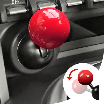 Car Push Start Button Cover, Engine Start/Stop Joystick Ball, Universal Starter Decorative Accessories (Red)