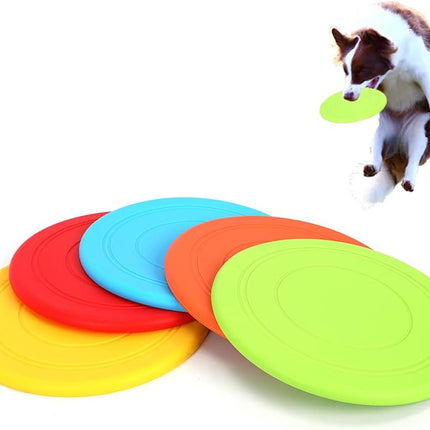 5 Pack Dog Frisbee,Dog Flying Disc Puppy Flyer Toy React Faster Training Interactive Toys for Small Medium Dog Lightweight Floating Saucer
