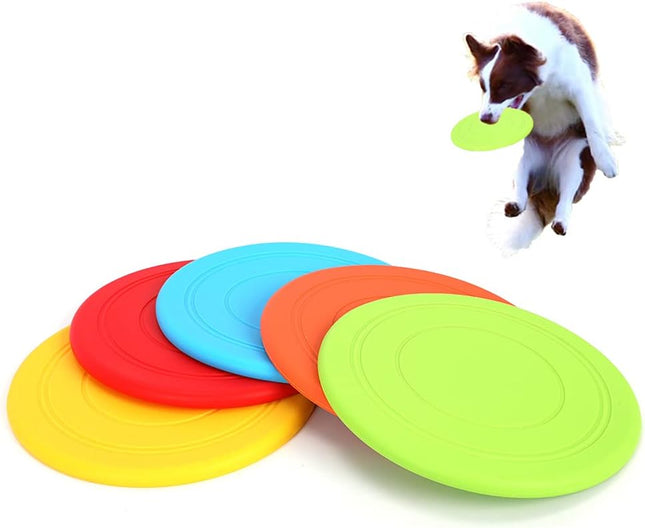 5 Pack Dog Frisbee Dog Flying Disc Puppy Flyer Toy React Faster Training Interactive Toys for Small Medium