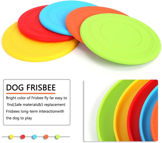 5 Pack Dog Frisbee Dog Flying Disc Puppy Flyer Toy React Faster Training Interactive Toys for Small Medium – product detail