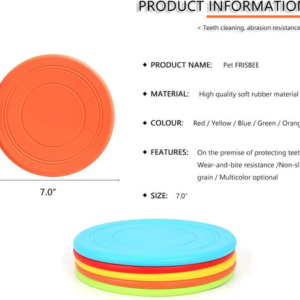 5 Pack Dog Frisbee,Dog Flying Disc Puppy Flyer Toy React Faster Training Interactive Toys for Small Medium Dog Lightweight Floating Saucer