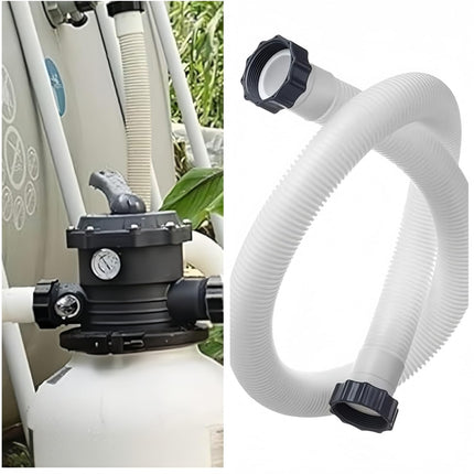1.5" Diameter Pool Pump Replacement Hose Compatible with Intex 1500-2500 GPH Pumps, Sand Filters & Saltwater Systems Heavy-Duty 59" Garden Hose for Above Ground Pools (1-Pack)