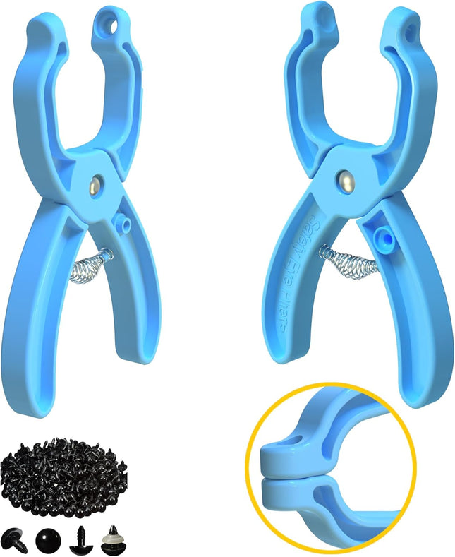 Safety Eye Tool Auxiliary Tool for Attaching Safety Eyes for Crocheting Safety Eyes Crochet Tools in Blue