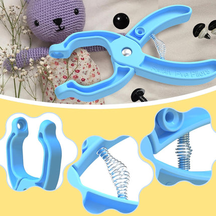 Safety Eye Tool Auxiliary Tool for Attaching Safety Eyes for Crocheting Safety Eyes Crochet Tools for Amigurumi Crochet & Stuffed 5-30mm Animal Eyes Making Supplies Tool（Blue 1pcs）