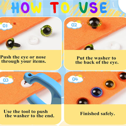 Safety Eye Tool Auxiliary Tool for Attaching Safety Eyes for Crocheting Safety Eyes Crochet Tools for Amigurumi Crochet & Stuffed 5-30mm Animal Eyes Making Supplies Tool（Blue 1pcs）