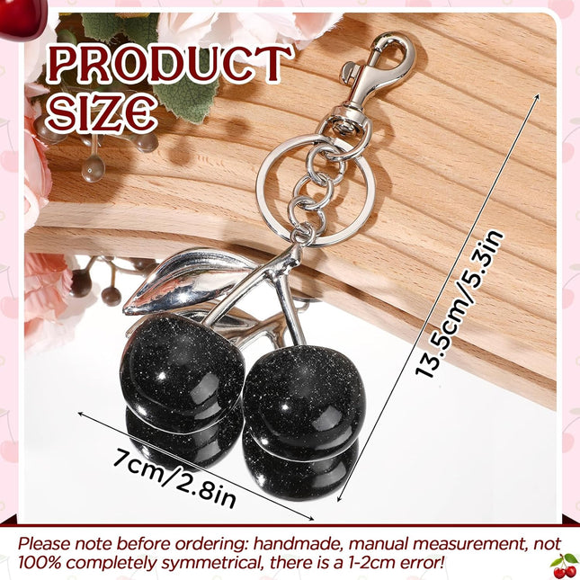 Cherry Keychain Cherry Bag Charm Cute Cherry Keychain for Handbag Girls Birthday Gift Valentine's Day – product detail