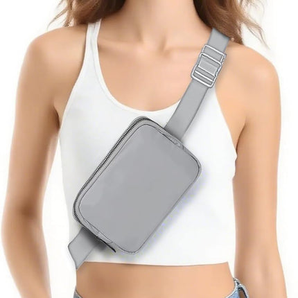 Belt Bag for Women Fanny Pack Dupes, Fashion Crossbody Waist Pack Bag with Adjustable Strap, Everywhere Belt Bag for Travel Outdoors Running Hiking（Grey）