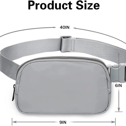 Belt Bag for Women Fanny Pack Dupes, Fashion Crossbody Waist Pack Bag with Adjustable Strap, Everywhere Belt Bag for Travel Outdoors Running Hiking（Grey）