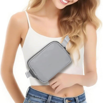 Belt Bag for Women Fanny Pack Dupes, Fashion Crossbody Waist Pack Bag with Adjustable Strap, Everywhere Belt Bag for Travel Outdoors Running Hiking（Grey）