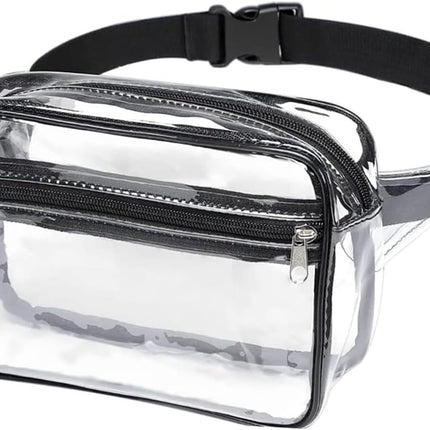Clear Fanny Pack, PVC Transparent Stadium Bag, Waterproof Adjustable Strap Fanny Pack Crossbody