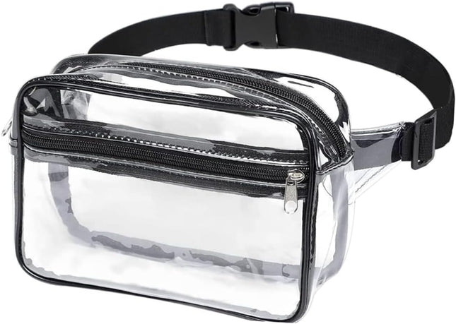 Clear Fanny Pack PVC Transparent Stadium Bag Waterproof Adjustable Strap Fanny Pack Crossbody