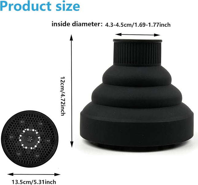 Hair Diffuser Collapsible Hair Diffuser Portable Attachment for Dryer for – product detail