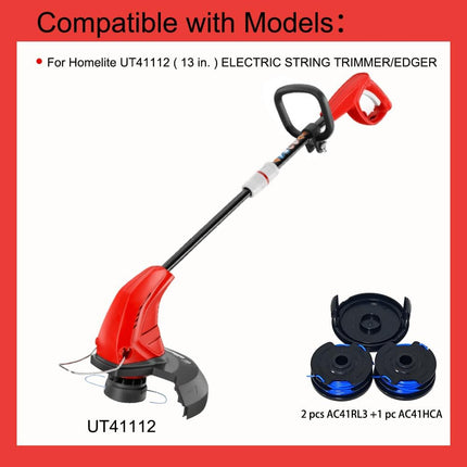 AC41RL3 & AC41RDLB 31104178G Dual Replacement Spool for Homelite UT41112B UT41113 UT41112 UT41120 A13 13 in. 4 Amp String Trimmer, Spools for Portland #62567,62338, 63387