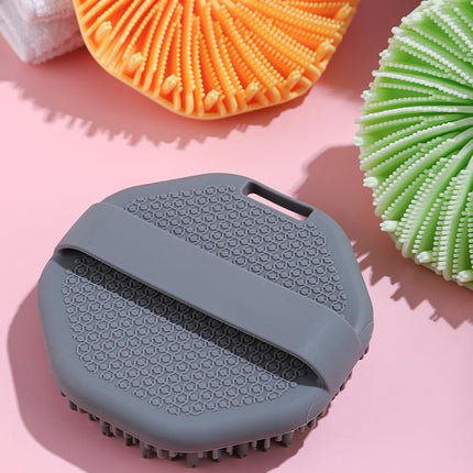 2PCS Scrubbies - Scrubbies The Sud Bud,Silicone Body Scrubber, Exfoliating Body Scrubber for Sensitive Skin, Scrubbies for Body, Silicone Body Brush for Showering, Charcoal (Grey and Black)