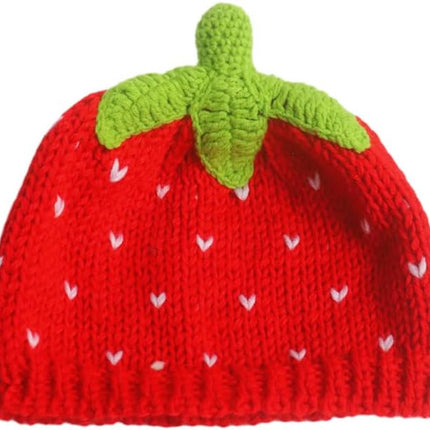 Y2k Beanie for Women Strawberry Crochet Hats Demon Beanies Cute Hat Grunge Emo Slouchy Warm Knitted Hats