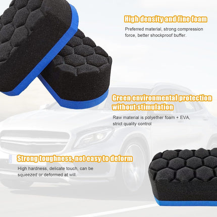 3Pcs Tire Shine/Dressing Applicator Pads Perfect for Using to Apply Tire Shine, Tire Wet, Tire Gel, or Tire Balm, Superior Durable and Reusable Cleaning Foam Sponge