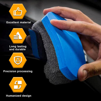 3Pcs Tire Shine/Dressing Applicator Pads Perfect for Using to Apply Tire Shine, Tire Wet, Tire Gel, or Tire Balm, Superior Durable and Reusable Cleaning Foam Sponge