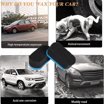 3Pcs Tire Shine/Dressing Applicator Pads Perfect for Using to Apply Tire Shine, Tire Wet, Tire Gel, or Tire Balm, Superior Durable and Reusable Cleaning Foam Sponge