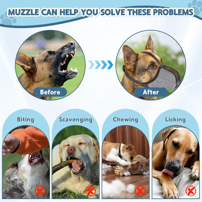 Muzzle for Small Dogs with Adjustable Straps Breathable Mesh Small Dog Muzzle for Biting Chewing Licking – product detail