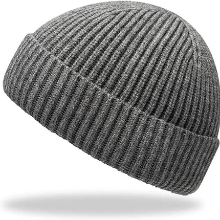 Trawler Beanie Watch Hat Roll up Edge,Winter Warm Knit Caps Fisherman Unisex