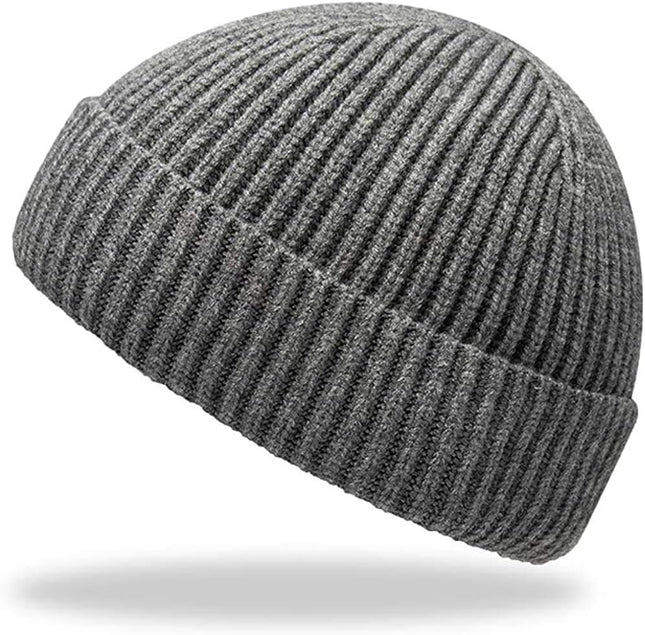 Trawler Beanie Watch Hat Roll up Edge Winter Warm Knit Caps Fisherman Unisex V1259-DP01-A-4278