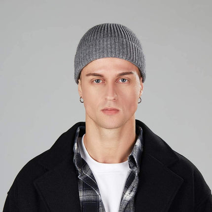 Trawler Beanie Watch Hat Roll up Edge,Winter Warm Knit Caps Fisherman Unisex