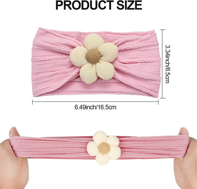 4 Pcs Baby Girls Nylon Headbands Baby Flower Headbands Soft Hairbands Hair Accessories for Newborn Infant – product detail