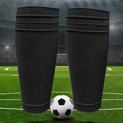 Shin Pads Sock, 2 Pairs Soccer Shin Guard Sock, Breathable Soccer Shin Guard Socks with Pockets, Shin Pads Holder