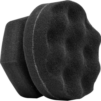 Tire Dressing Shine Applicator (4 Pack), Round Grip Deeper Tire Brush Tire Dressing Applicator Pad Wave Design to Reach Trim Makes Detailing Tires Easier - Durable,Washable,and Reusable