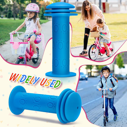 Bike Handle Grips Non Slip Rubber Bicycle Handlebar Grips for Kids Girls Boys Mountain Road Beach Cruiser Scooters Bikes