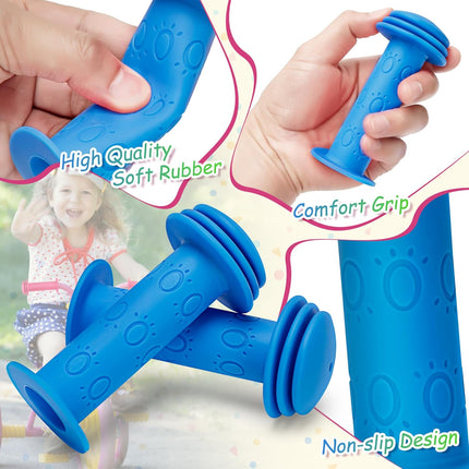 Bike Handle Grips Non Slip Rubber Bicycle Handlebar Grips for Kids Girls Boys Mountain Road Beach Cruiser Scooters Bikes